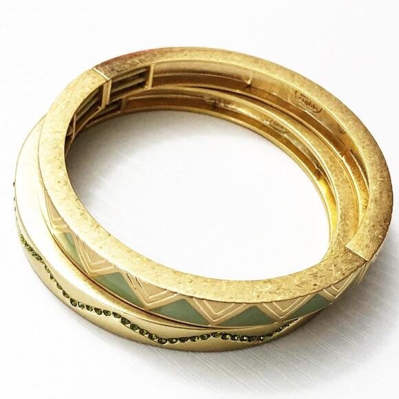 Lia Sophia On Point & Bolt Bangle Bracelet Set - Picture 6 of 10